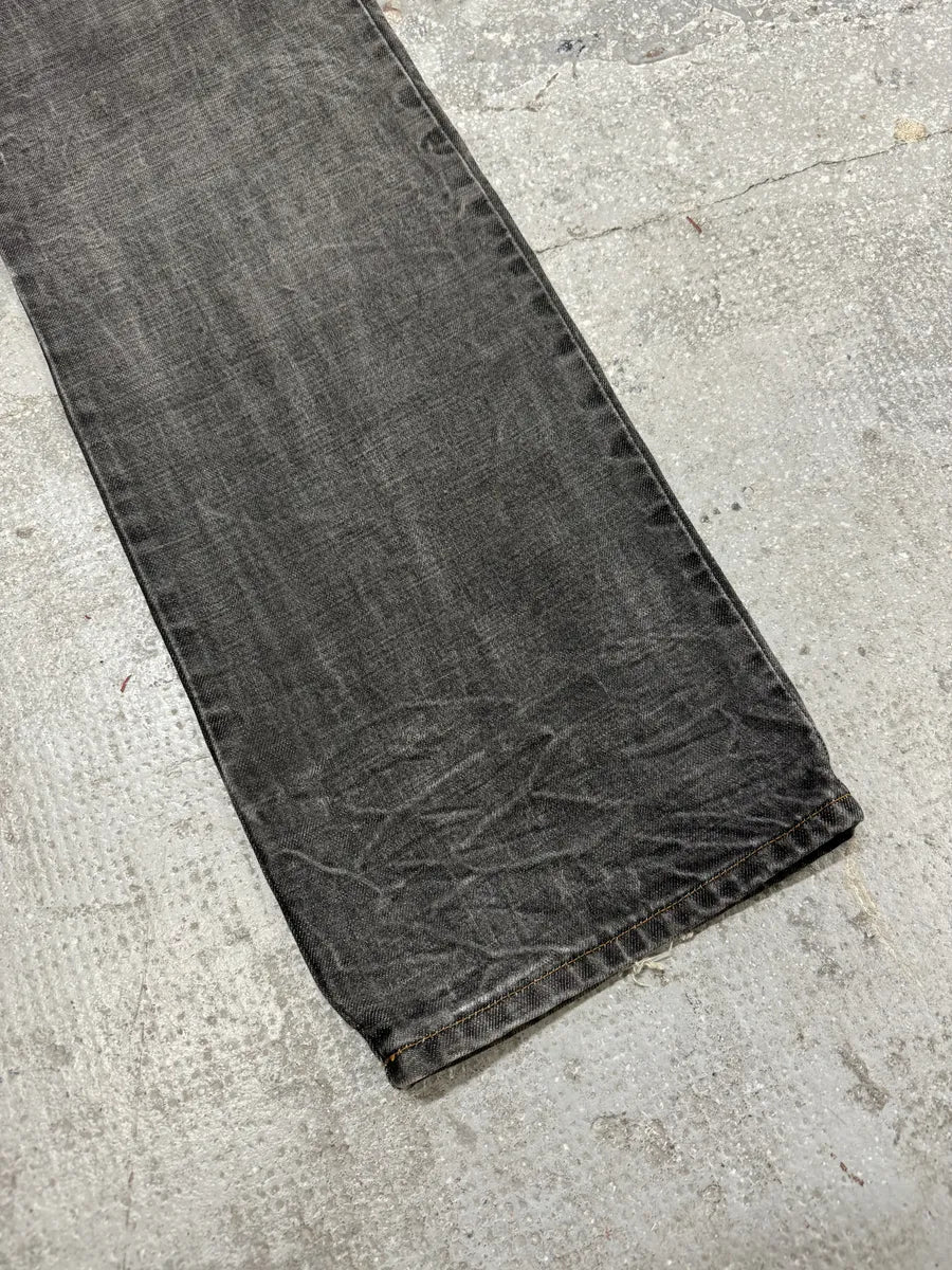 AW2003 Dolce & Gabbana Grey Raw Faded Denim Jeans (S/M) 7