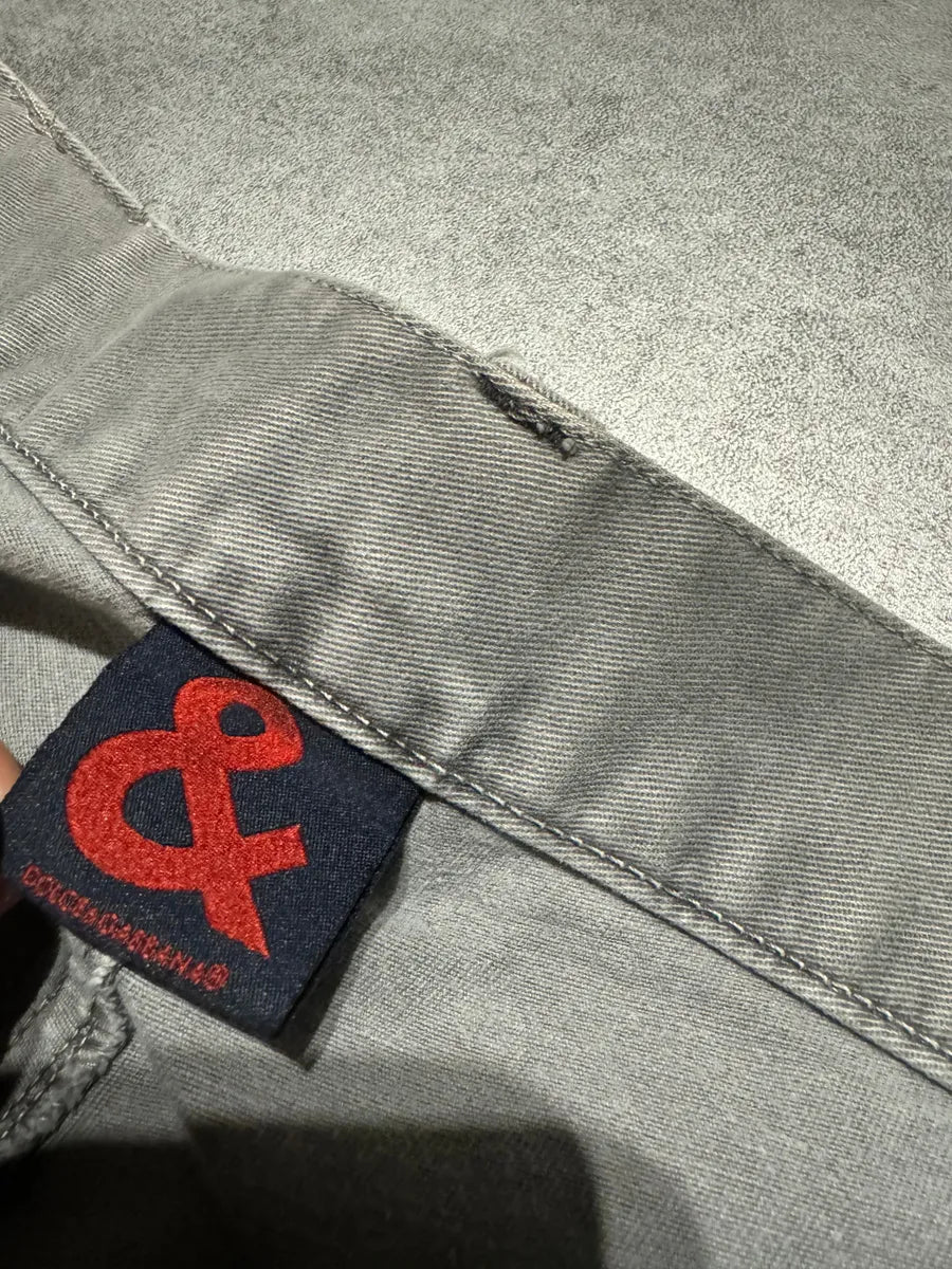 AW2003 Dolce & Gabbana Grey Relaxed Bondage Strapped Pants (S) 6