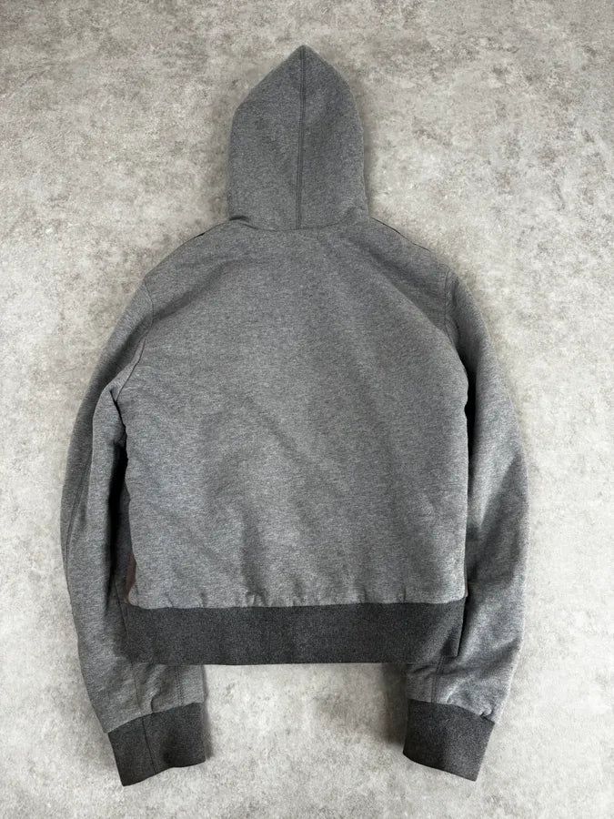 AW2010 Dolce & Gabbana Grey Technical Leather Hooded Jacket epjwHes 3