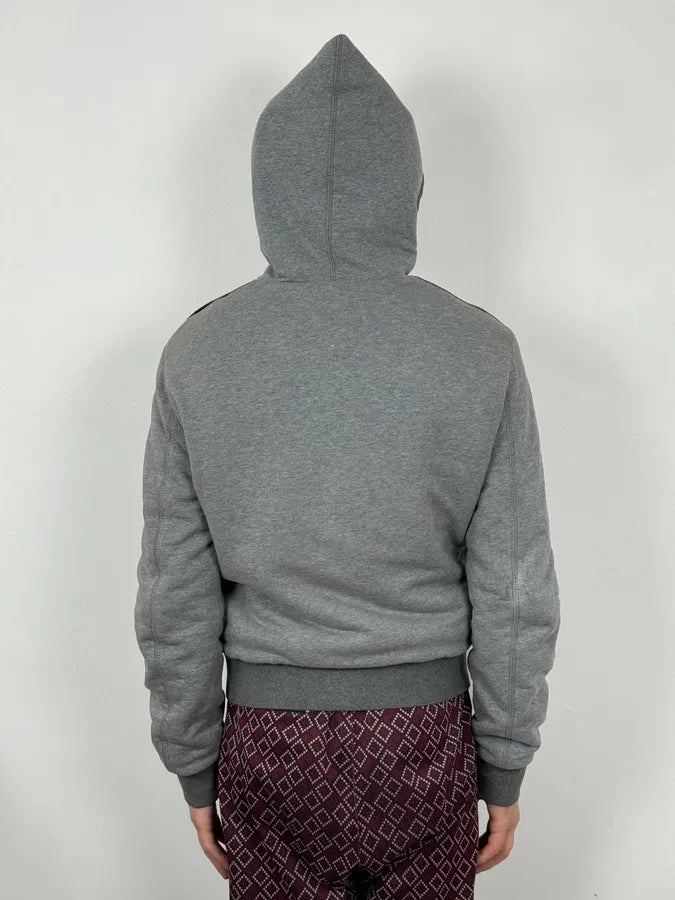 AW2010 Dolce & Gabbana Grey Technical Leather Hooded Jacket epjwHes 2