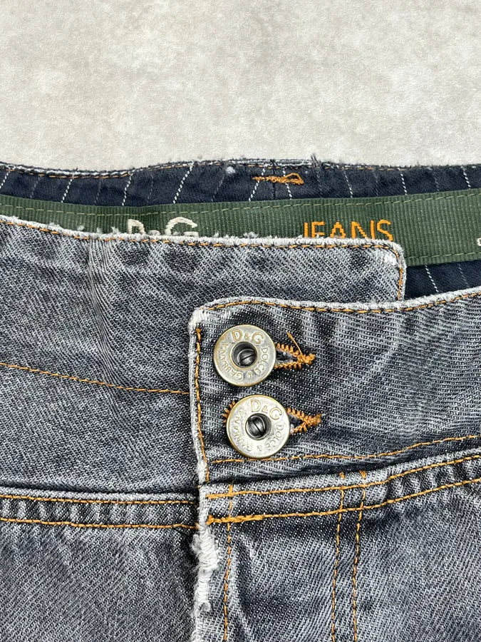 AW2004 Dolce & Gabbana Grey Multi Pockets Cargo Denim Jeans DbbgNMw 10