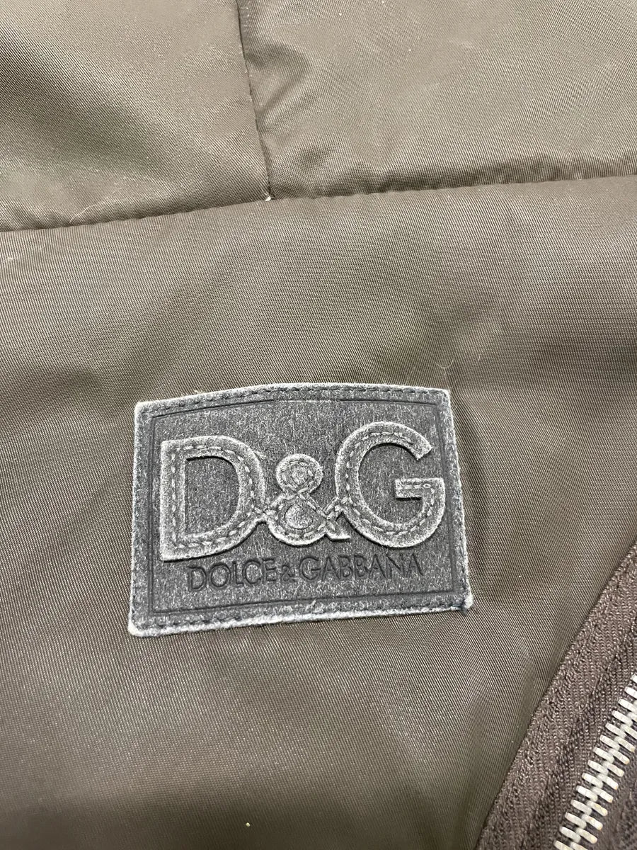 AW2003 Dolce & Gabbana Hunter Multi Zips Detachable Olive Faded Jacket (M/L) 6