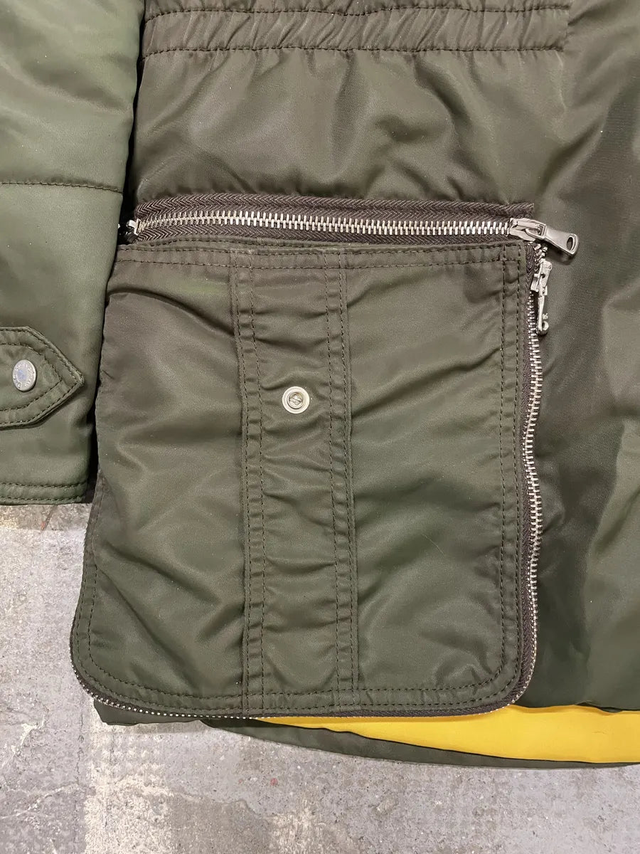 AW2003 Dolce & Gabbana Hunter Multi Zips Detachable Olive Faded Jacket (M/L) 7