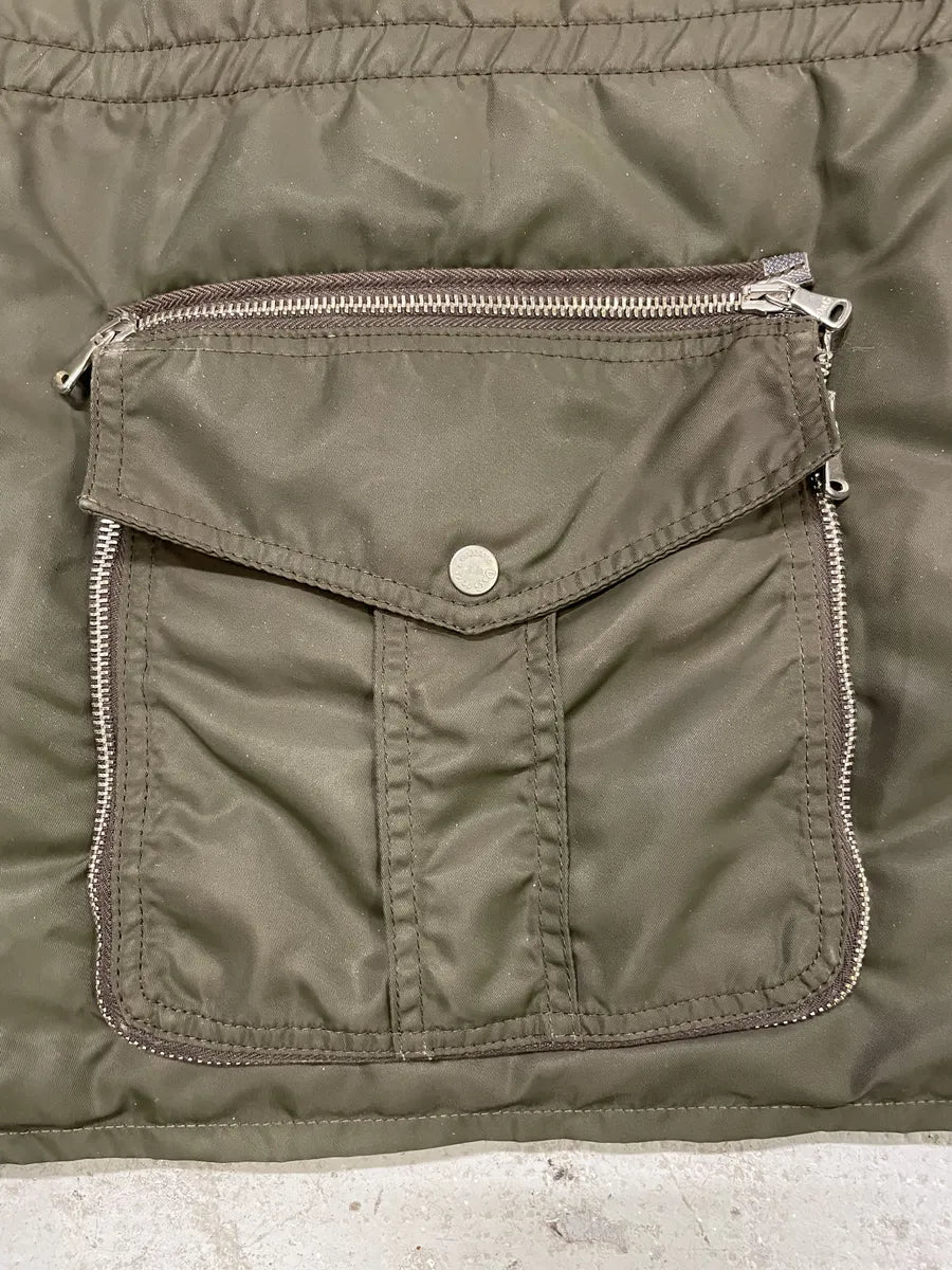 AW2003 Dolce & Gabbana Hunter Multi Zips Detachable Olive Faded Jacket (M/L) 9