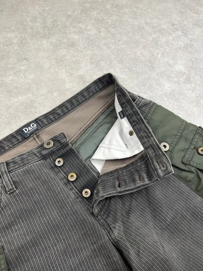 AW2003 Dolce & Gabbana Hybrid Khaki Cargo Pants ExqiWAX 10
