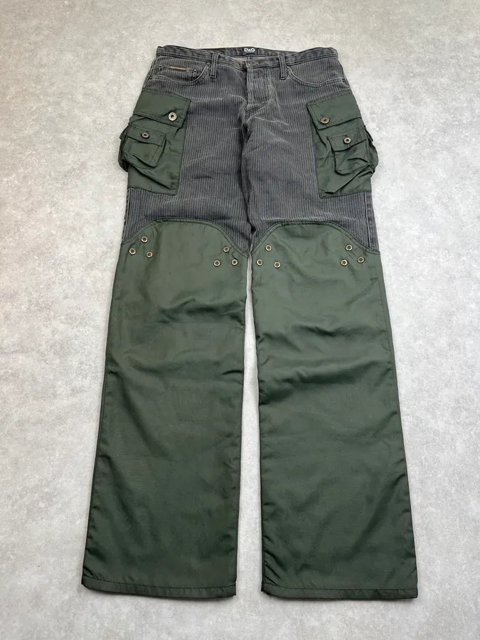 AW2003 Dolce & Gabbana Hybrid Khaki Cargo Pants ExqiWAX 4