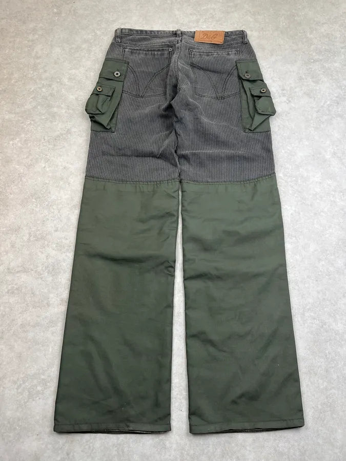 AW2003 Dolce & Gabbana Hybrid Khaki Cargo Pants ExqiWAX 7