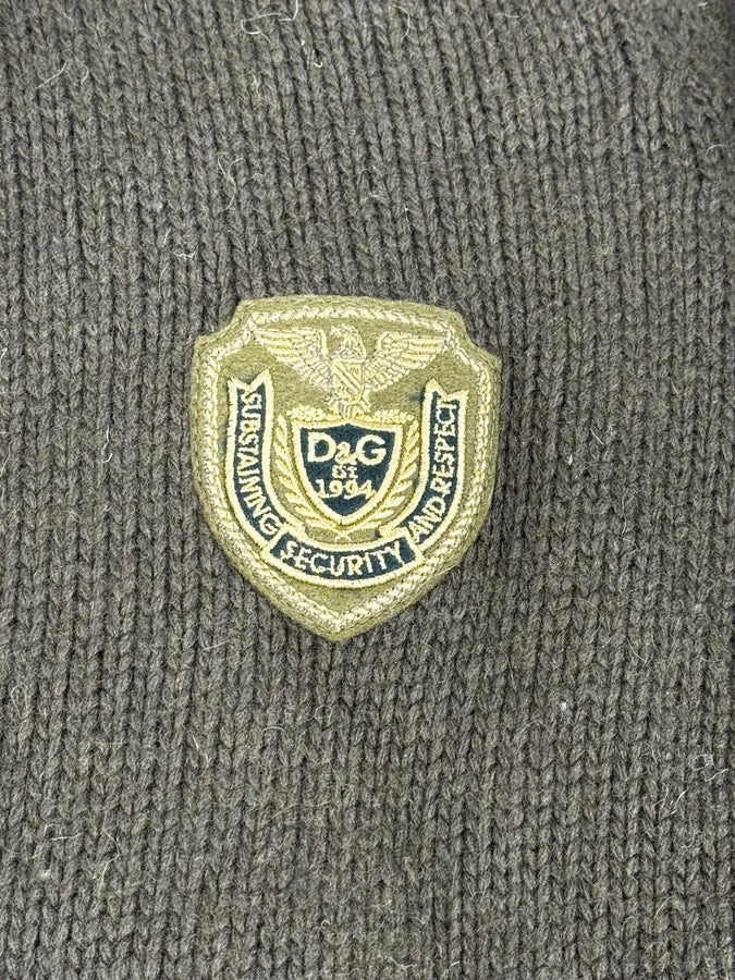 AW2003 Dolce & Gabbana Hybrid Khaki Green Wool Sweater GUhyMPn 7