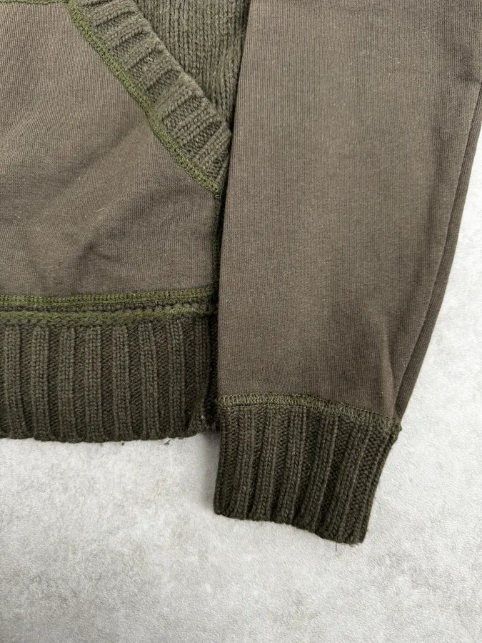 AW2003 Dolce & Gabbana Hybrid Khaki Green Wool Sweater GUhyMPn 6