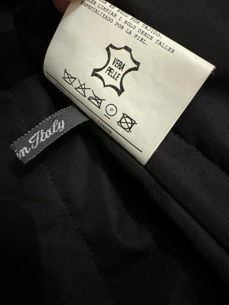 AW2003 Dolce & Gabbana Italian Deep Green Biker Leather Jacket (L) 6