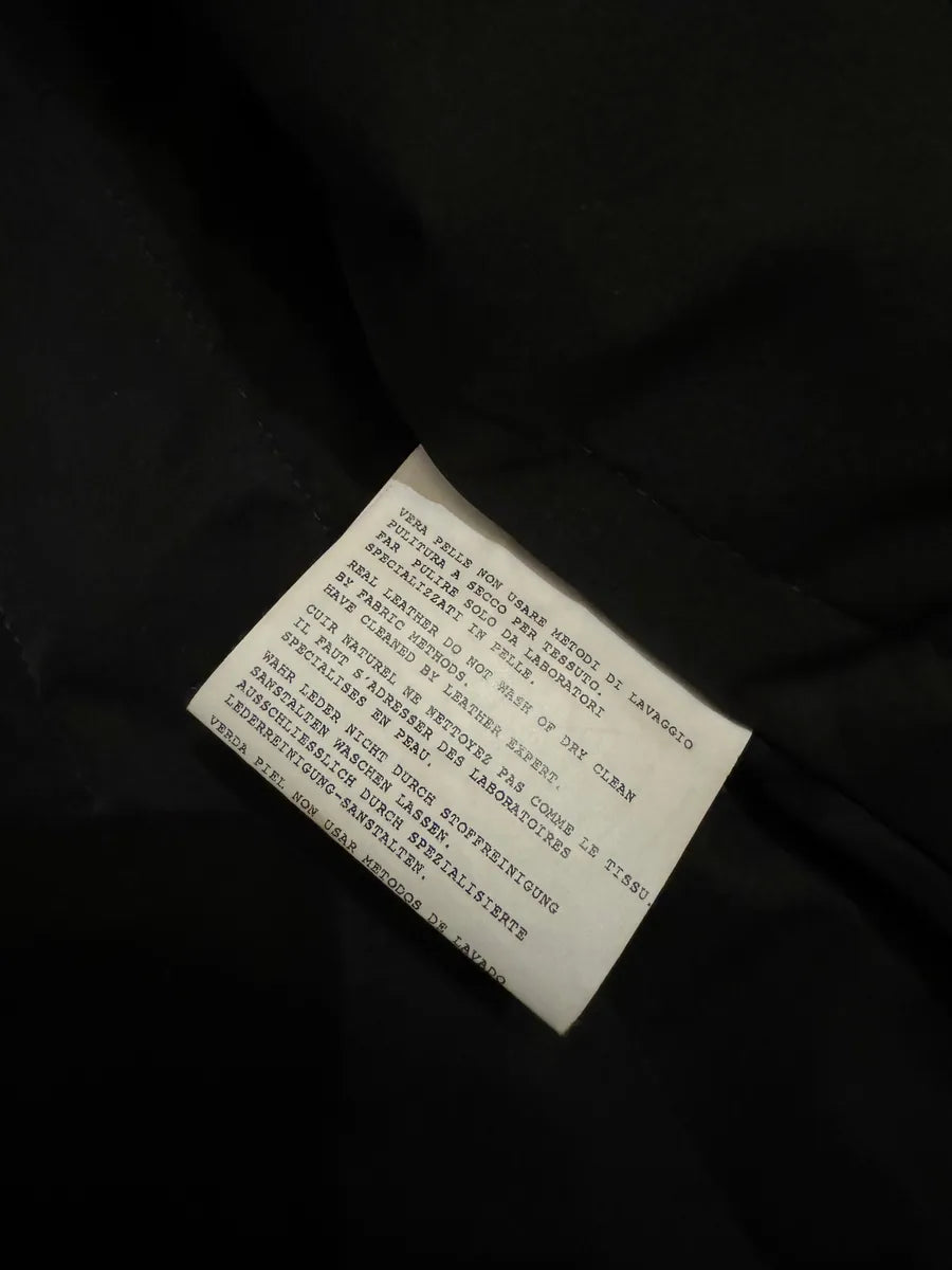 AW2003 Dolce & Gabbana Italian Deep Green Biker Leather Jacket (L) 7