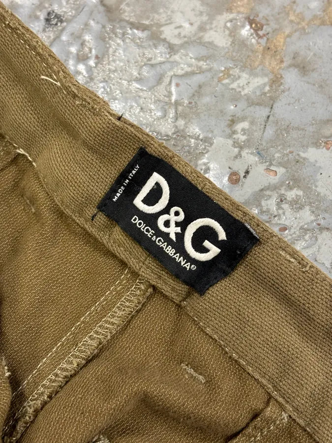 AW2003 Dolce & Gabbana Khaki Cargo Bondage Pants ZbPQBaz 10