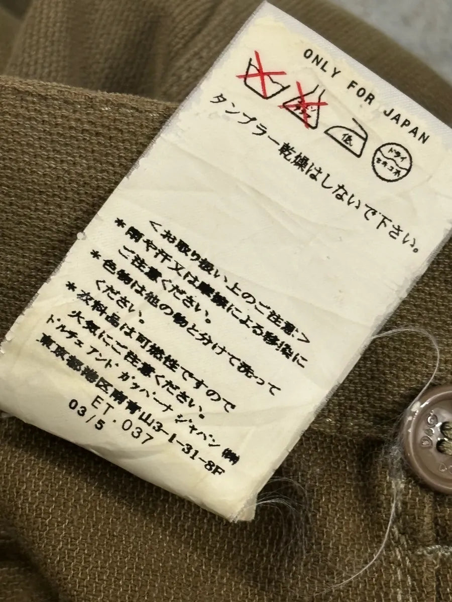 AW2003 Dolce & Gabbana Khaki Cargo Bondage Pants ZbPQBaz 13