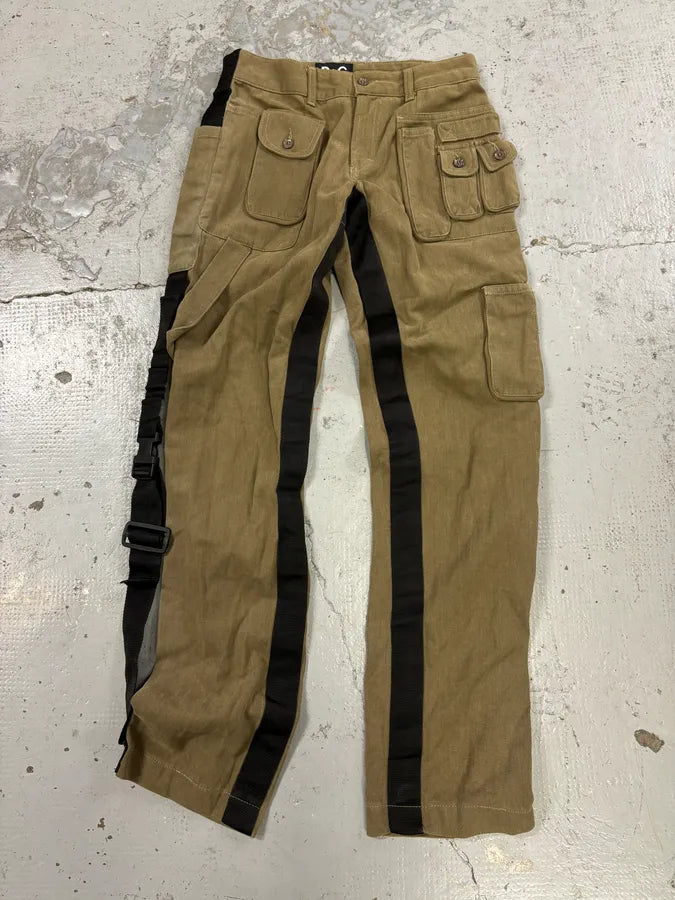 AW2003 Dolce & Gabbana Khaki Cargo Bondage Pants ZbPQBaz 3