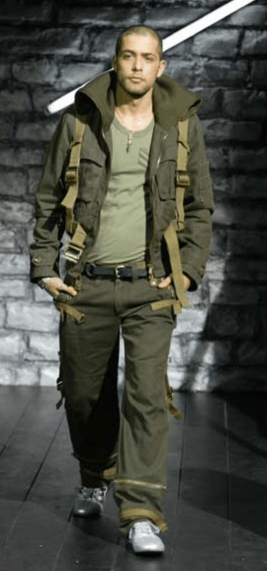 AW2003 Dolce & Gabbana Khaki Green Bondage Cargo Pants wmEGAtE 1