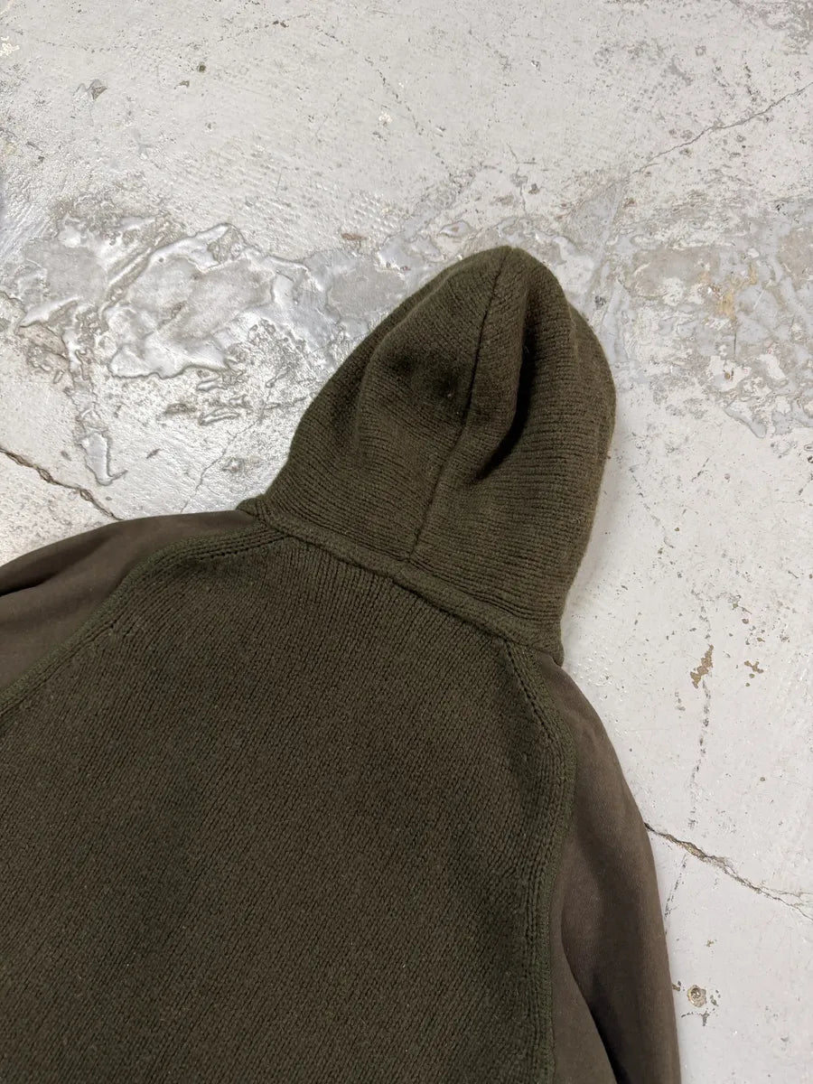 AW2003 Dolce & Gabbana Khaki Green Wool Zip-up Hoodie dDkJJog 9