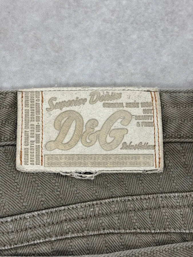 AW2003 Dolce & Gabbana Khaki Green Zip Utility Shorts XSvkXGa 7