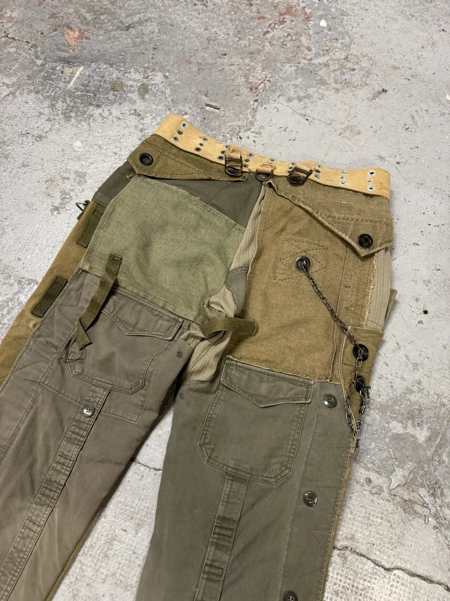 AW2003 Dolce & Gabbana Khaki Reconstructed Cargo Military Pants mdkHFrC 10