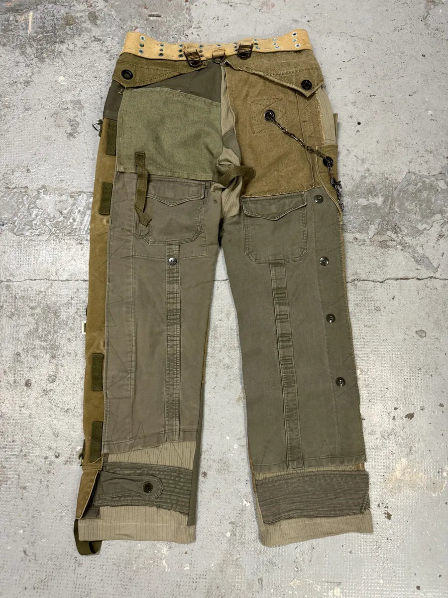 AW2003 Dolce & Gabbana Khaki Reconstructed Cargo Military Pants mdkHFrC 2