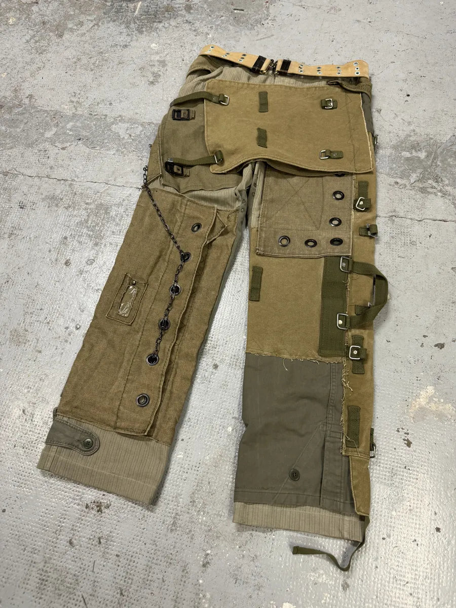 AW2003 Dolce & Gabbana Khaki Reconstructed Cargo Military Pants mdkHFrC 6