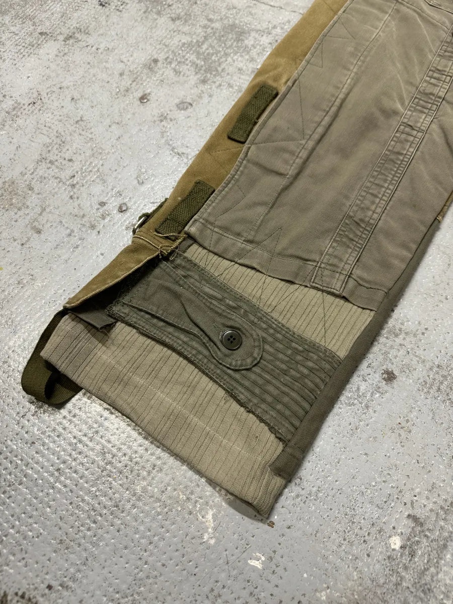 AW2003 Dolce & Gabbana Khaki Reconstructed Cargo Military Pants mdkHFrC 9