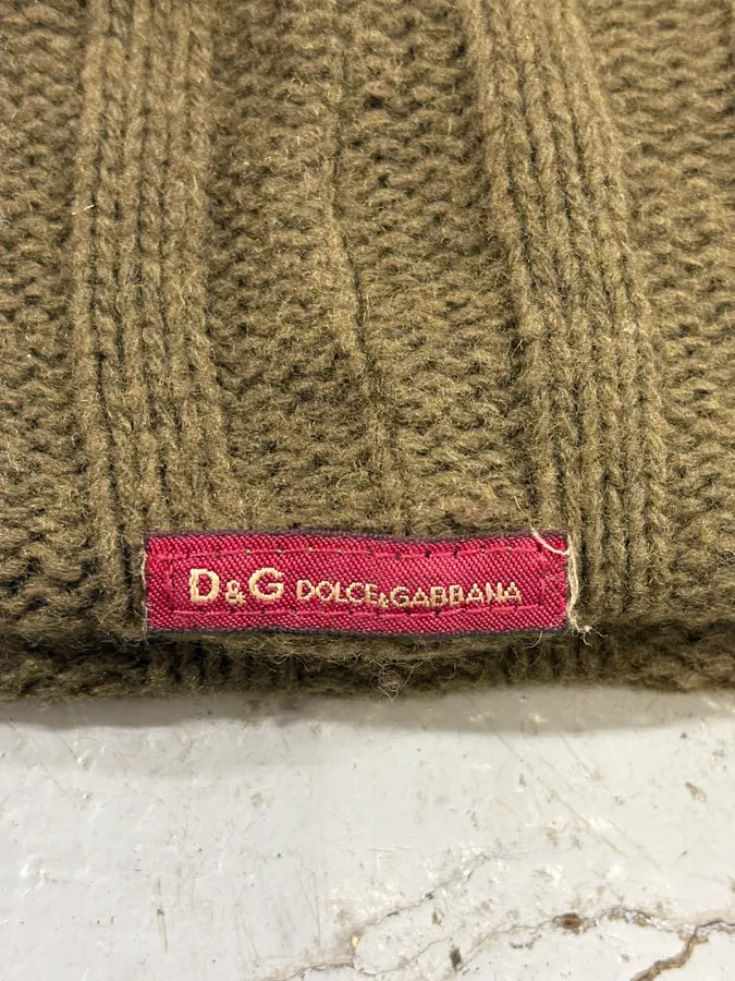 AW2003 Dolce & Gabbana Khaki Wool Beanie lLrjvnz 5