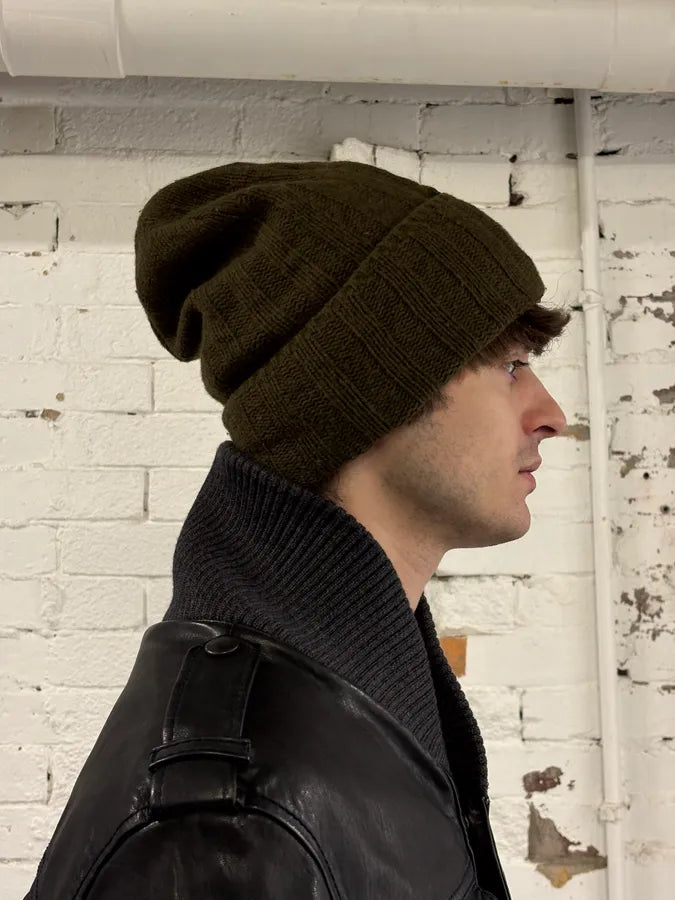 AW2003 Dolce & Gabbana Khaki Wool Beanie lLrjvnz 1