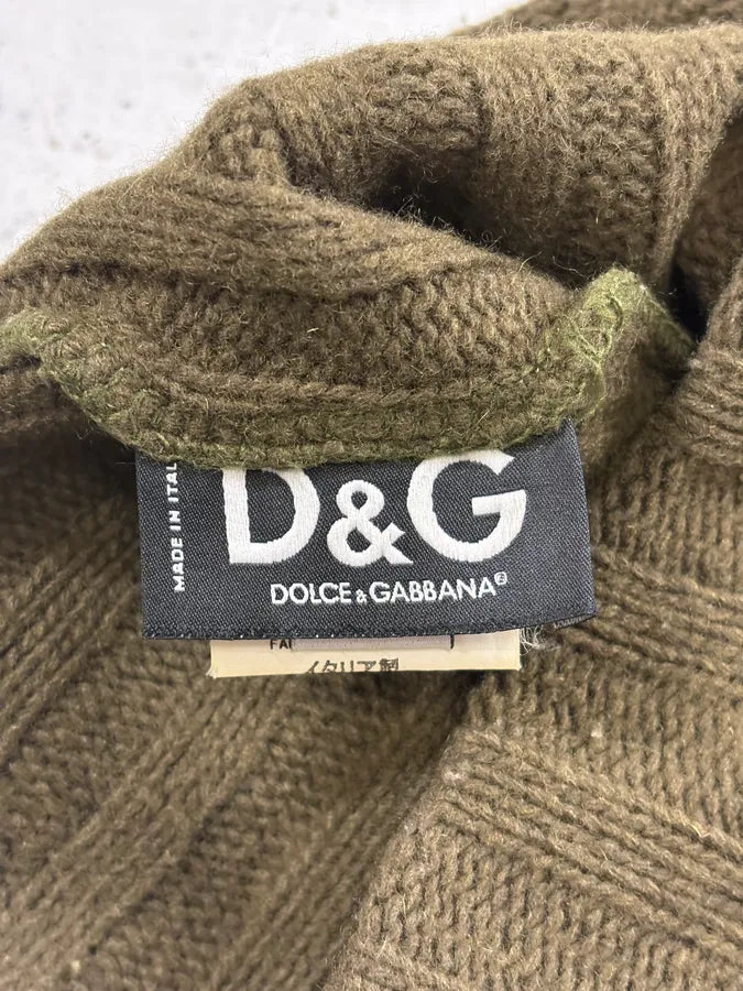 AW2003 Dolce & Gabbana Khaki Wool Beanie lLrjvnz 6