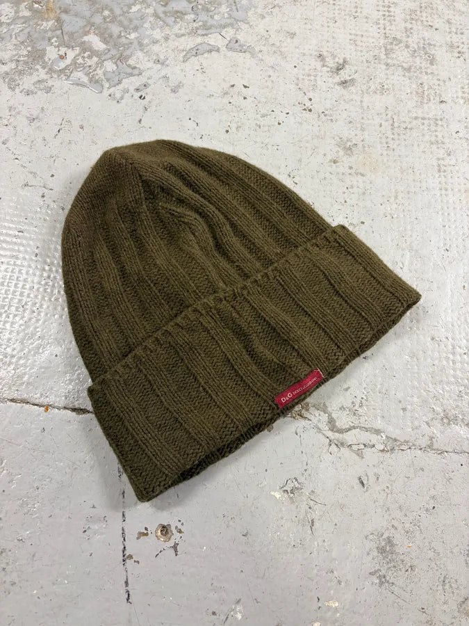 AW2003 Dolce & Gabbana Khaki Wool Beanie lLrjvnz 2