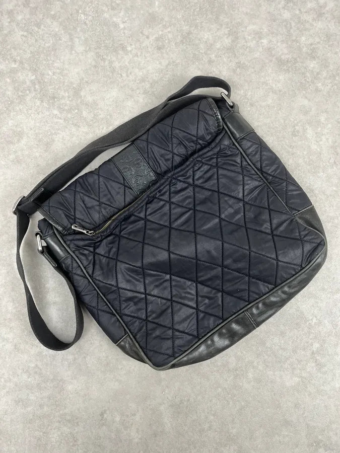 AW2003 Dolce & Gabbana Losange Black Leather Shoulder Bag NSolkuJ 7