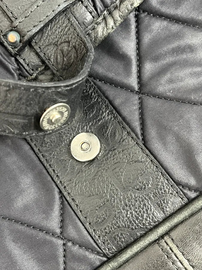 AW2003 Dolce & Gabbana Losange Black Leather Shoulder Bag NSolkuJ 10