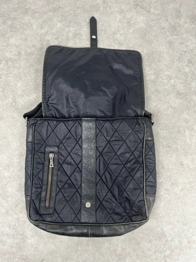AW2003 Dolce & Gabbana Losange Black Leather Shoulder Bag NSolkuJ 4