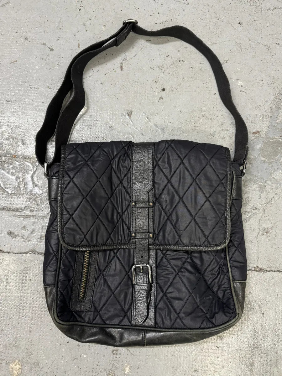 AW2003 Dolce & Gabbana Losange Black Leather Shoulder Bag NSolkuJ 4