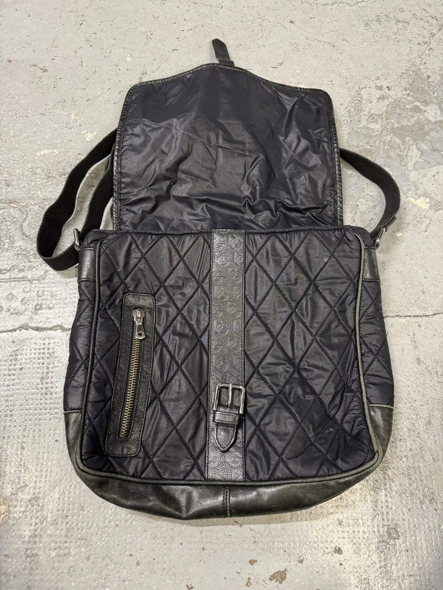 AW2003 Dolce & Gabbana Losange Black Leather Shoulder Bag NSolkuJ 5