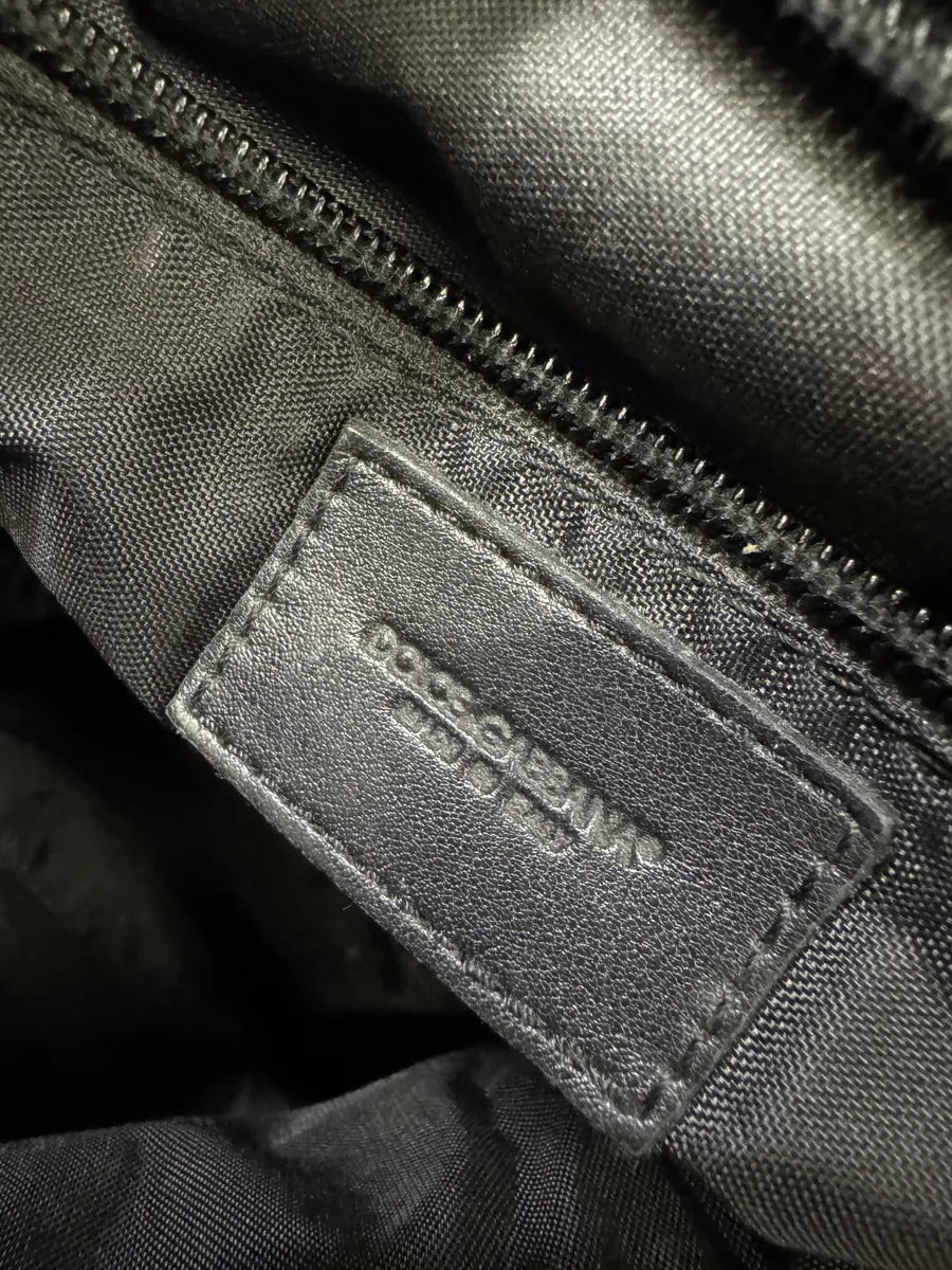 AW2003 Dolce & Gabbana Losange Black Leather Shoulder Bag NSolkuJ 6