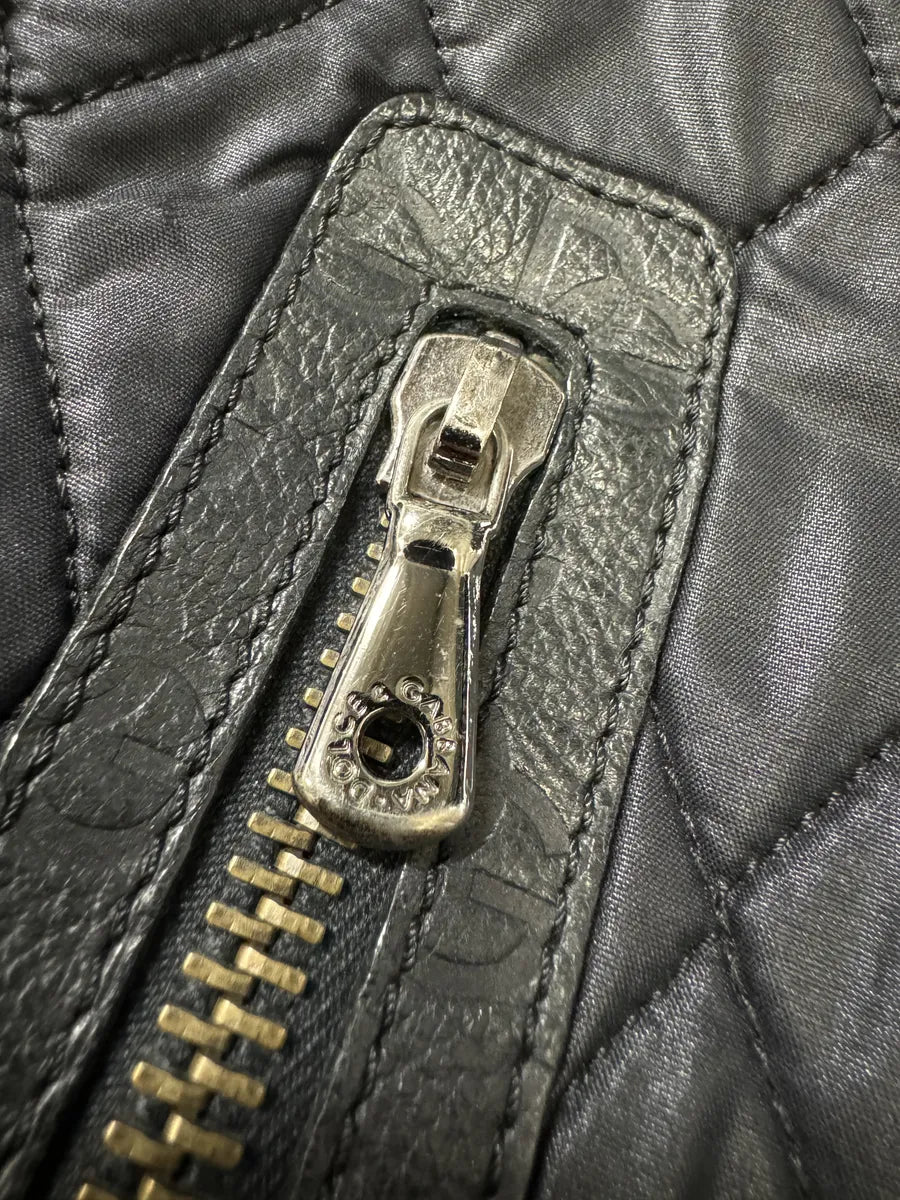 AW2003 Dolce & Gabbana Losange Black Leather Shoulder Bag NSolkuJ 8