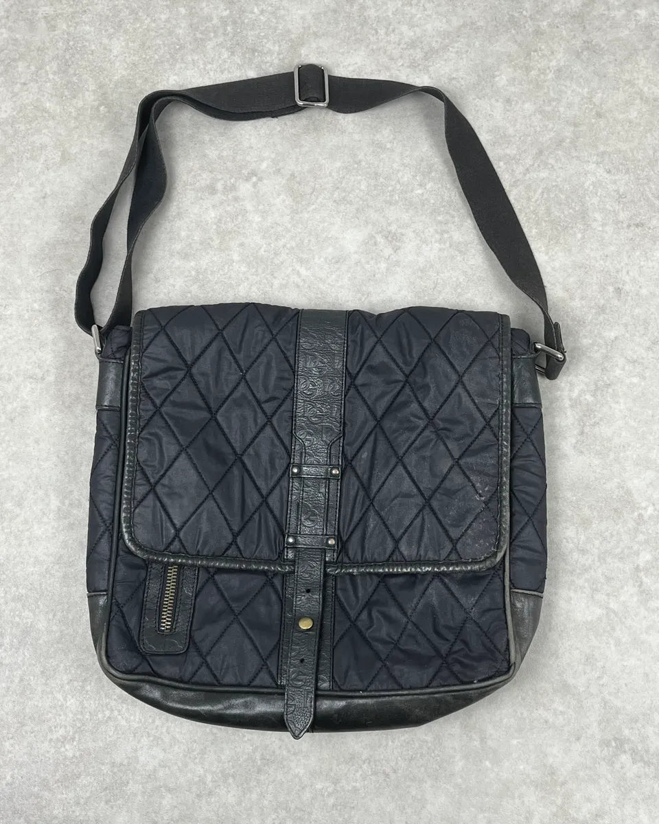 AW2003 Dolce & Gabbana Losange Black Leather Shoulder Bag NSolkuJ 0