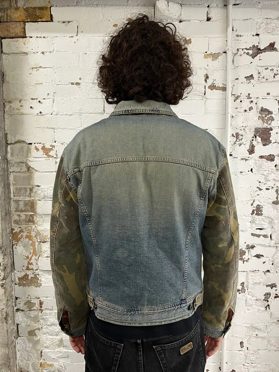 AW2003 Dolce & Gabbana Military Camo Blue Denim Jacket kZbeMRA 2