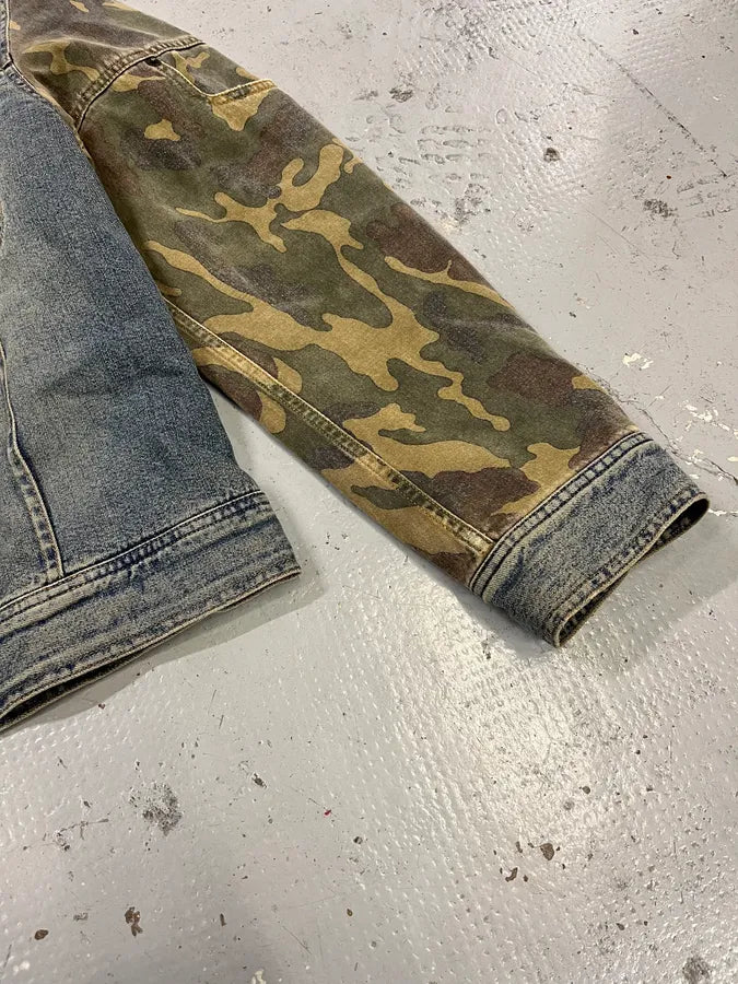 AW2003 Dolce & Gabbana Military Camo Blue Denim Jacket kZbeMRA 4