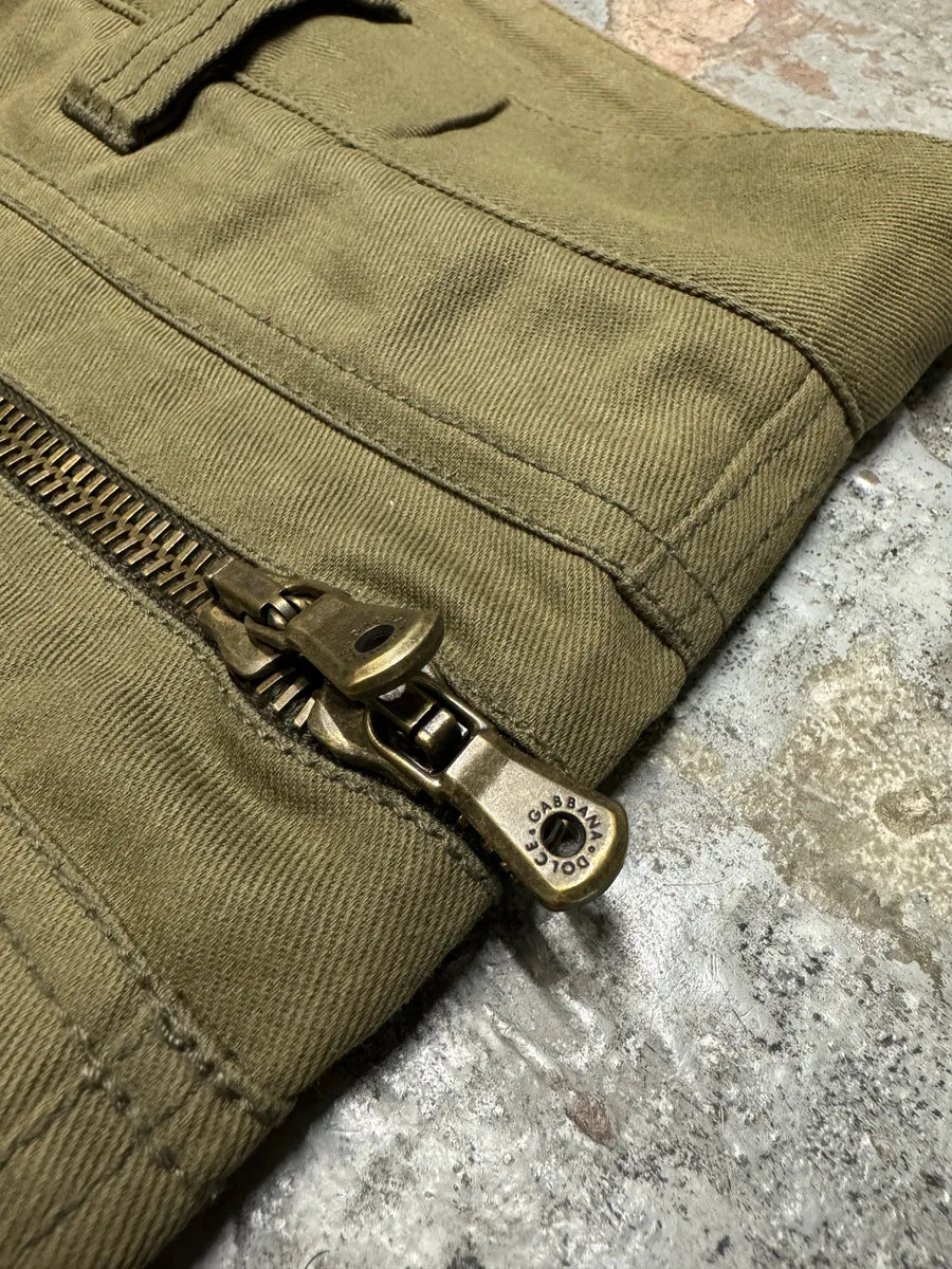 AW2003 Dolce & Gabbana Military Cargo Bondage Olive Pants (L) GeDaLaf 10