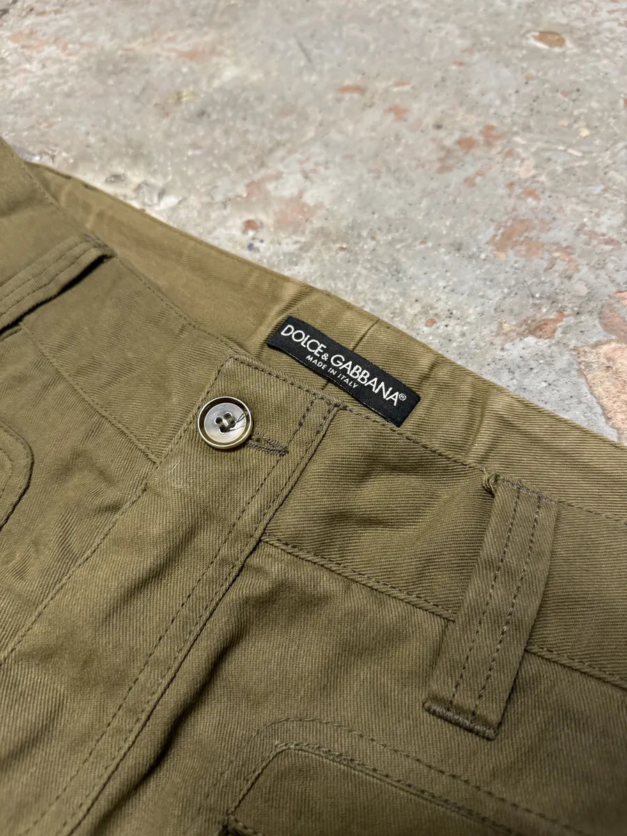 AW2003 Dolce & Gabbana Military Cargo Bondage Olive Pants (L) GeDaLaf 11