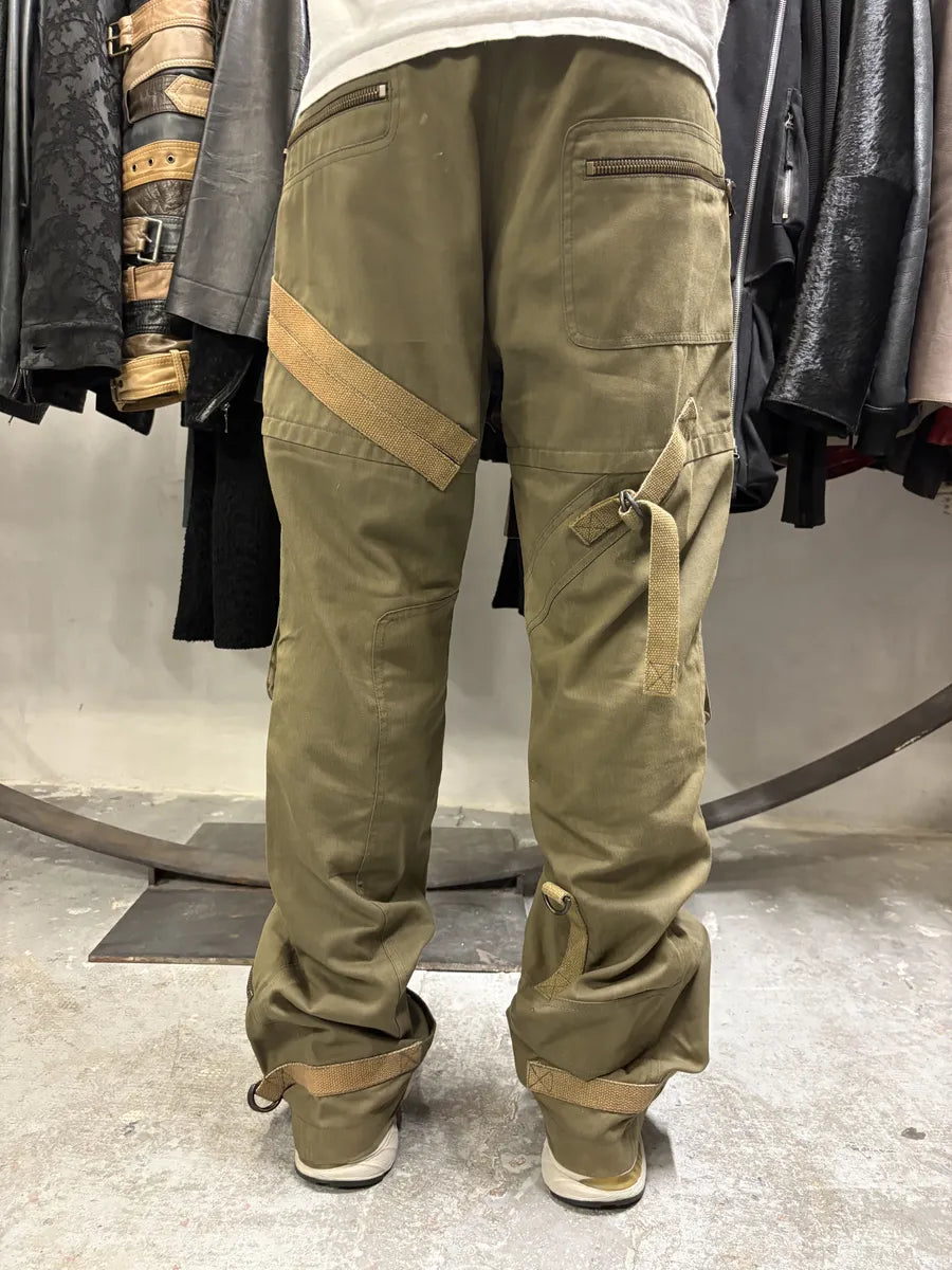 AW2003 Dolce & Gabbana Military Cargo Bondage Olive Pants (L) GeDaLaf 3