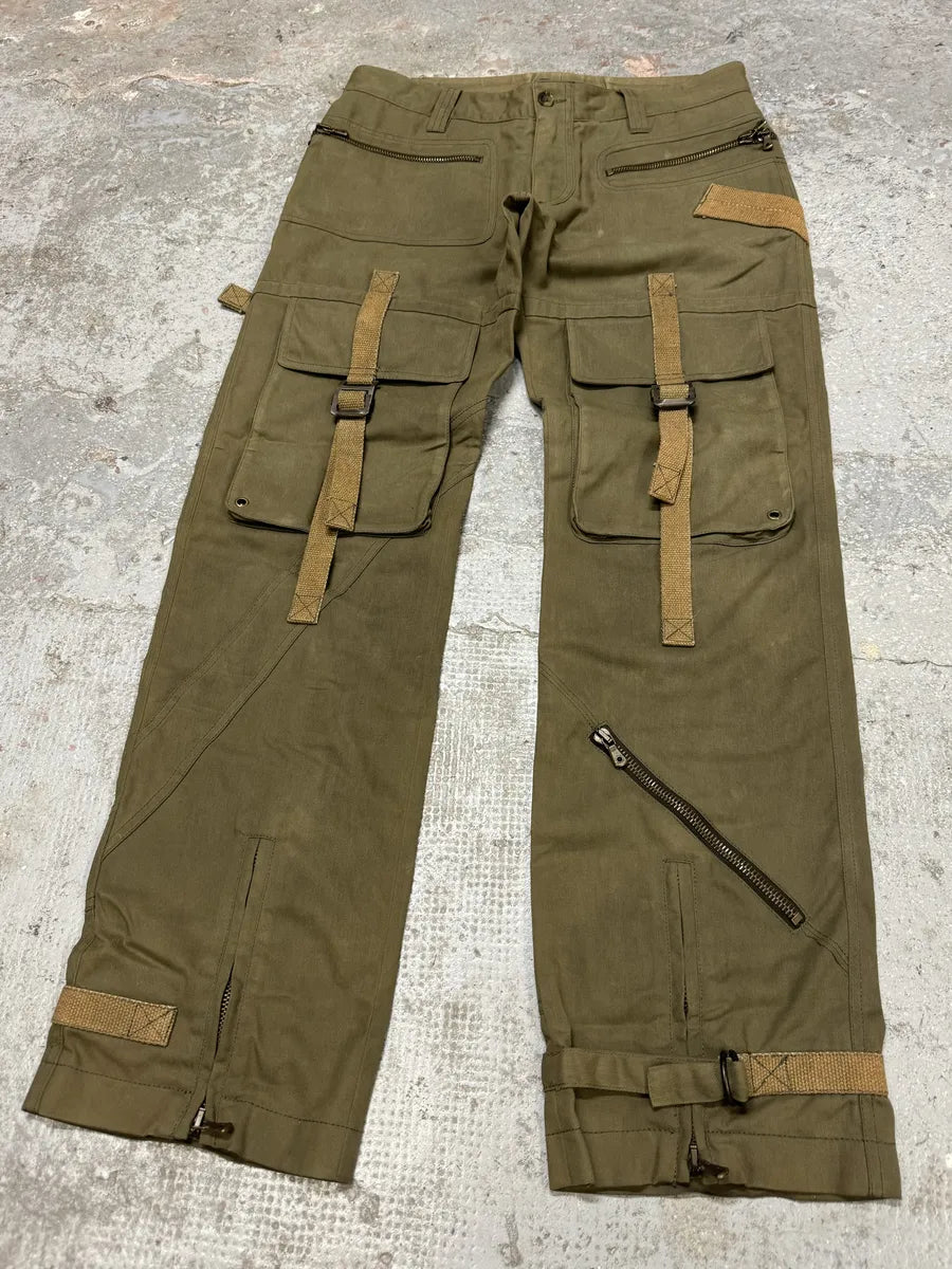 AW2003 Dolce & Gabbana Military Cargo Bondage Olive Pants (L) GeDaLaf 7