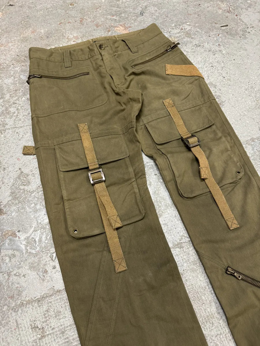 AW2003 Dolce & Gabbana Military Cargo Bondage Olive Pants (L) GeDaLaf 9