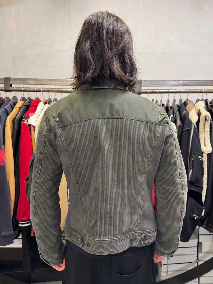 AW2003 Dolce & Gabbana Military Cargo Utility Gret Olive Bomber Jacket ZrEYgEE 2