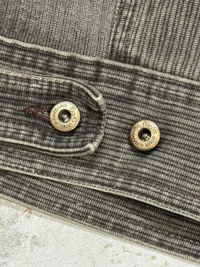 AW2003 Dolce & Gabbana Military Cargo Utility Gret Olive Bomber Jacket ZrEYgEE 8