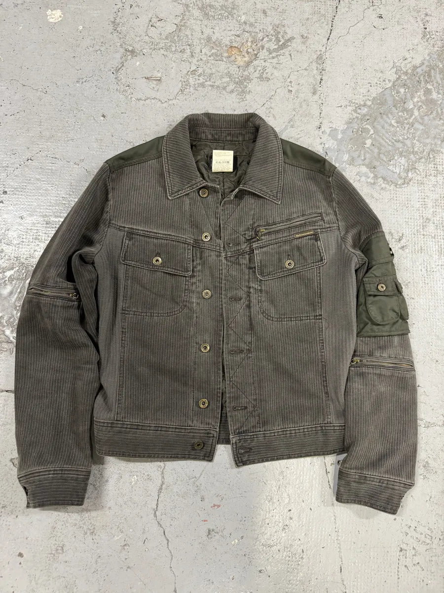 AW2003 Dolce & Gabbana Military Cargo Utility Grey Olive Bomber Jacket tQfCNnz 4