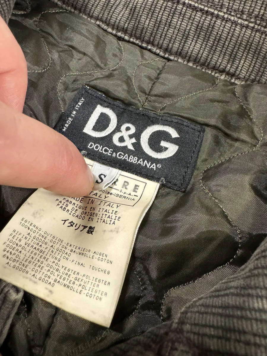 AW2003 Dolce & Gabbana Military Cargo Utility Grey Olive Bomber Jacket tQfCNnz 8