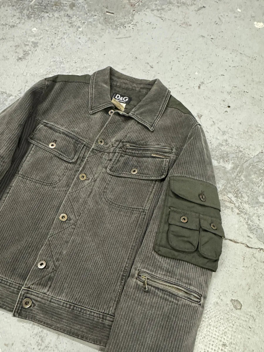 AW2003 Dolce & Gabbana Military Cargo Utility Olive Bomber Jacket ikPyrlK 11