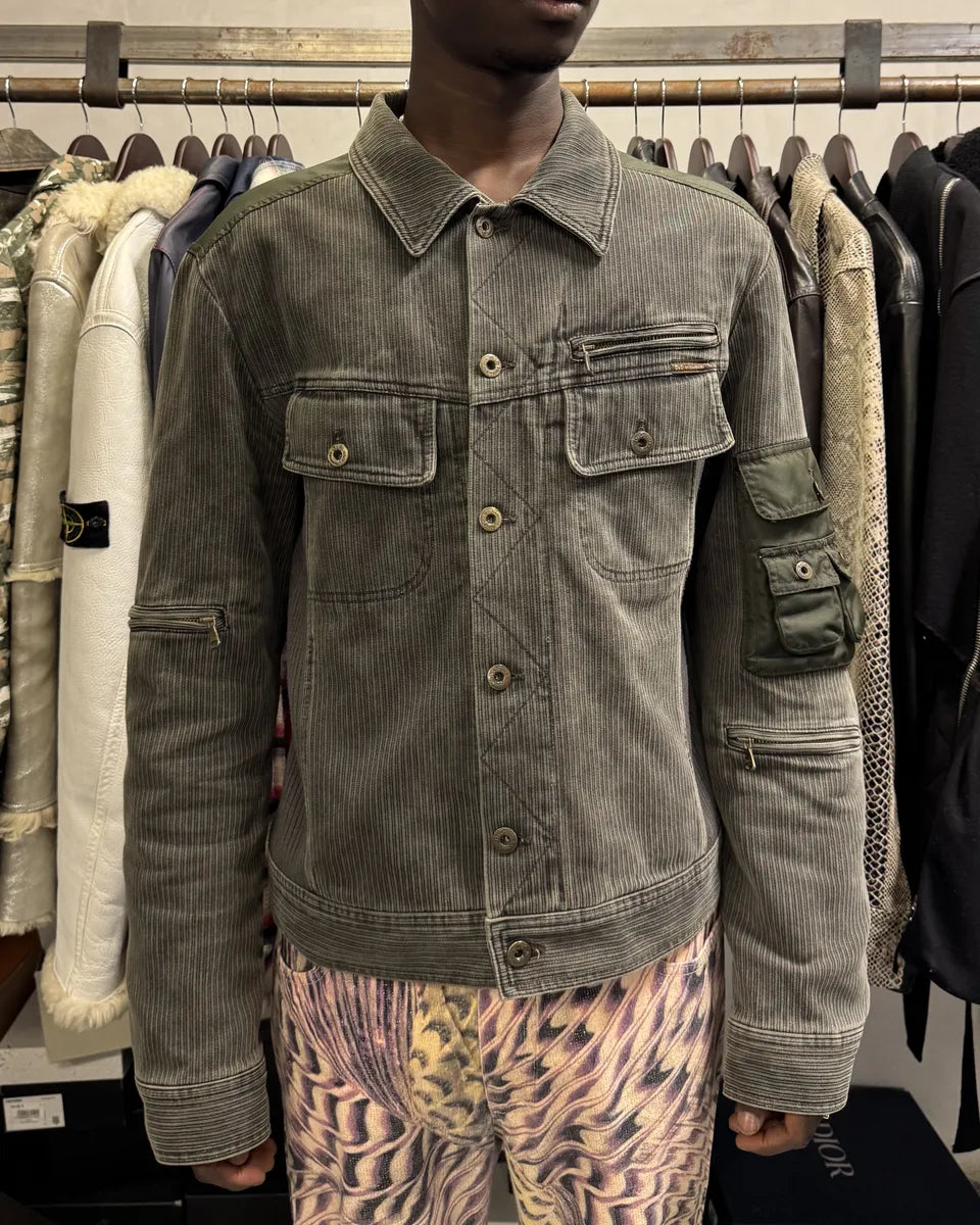 AW2003 Dolce & Gabbana Military Cargo Utility Olive Bomber Jacket ikPyrlK 2